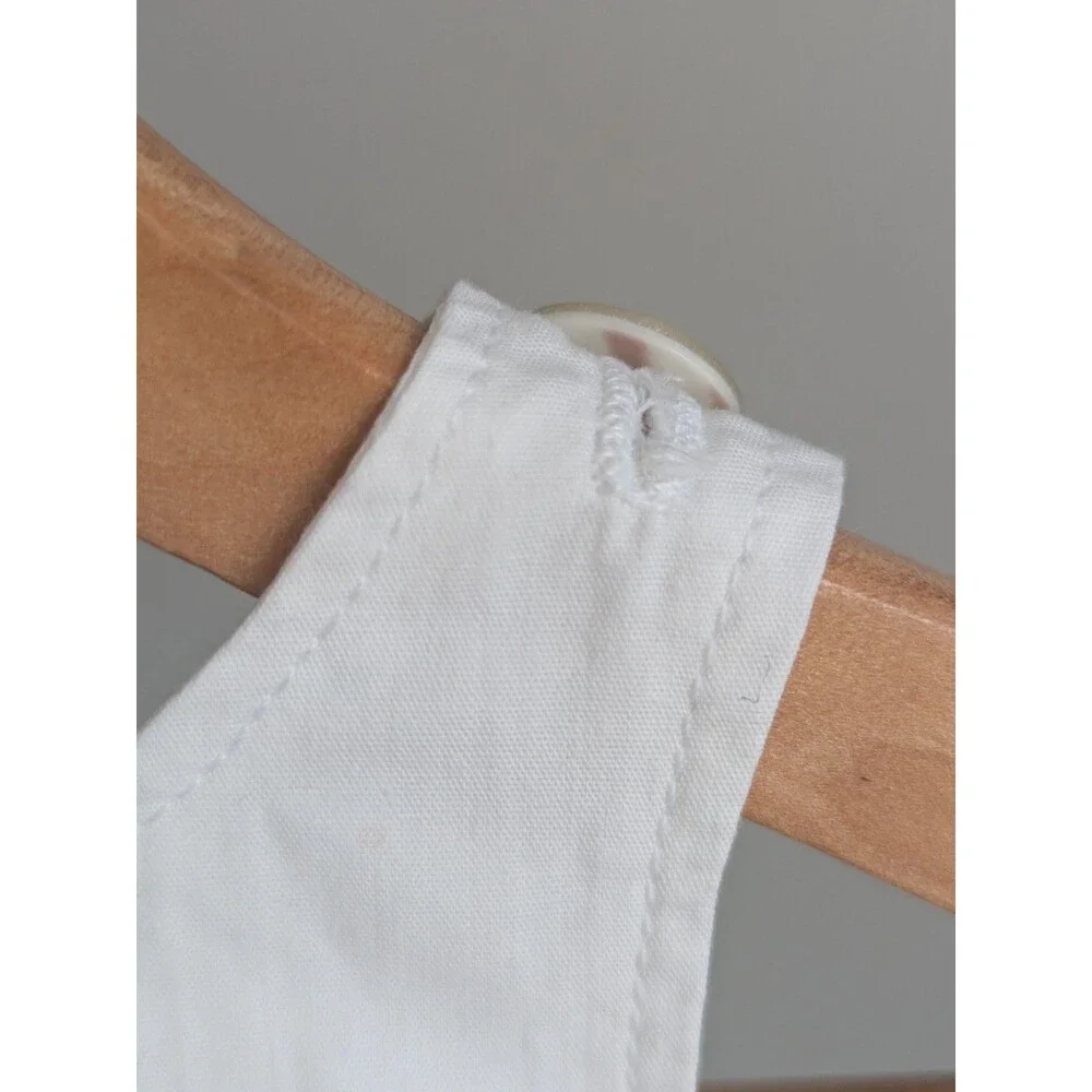 Vintage Handmade Baptism Christening Gown Slip White Cotton Eyelet Lace 31